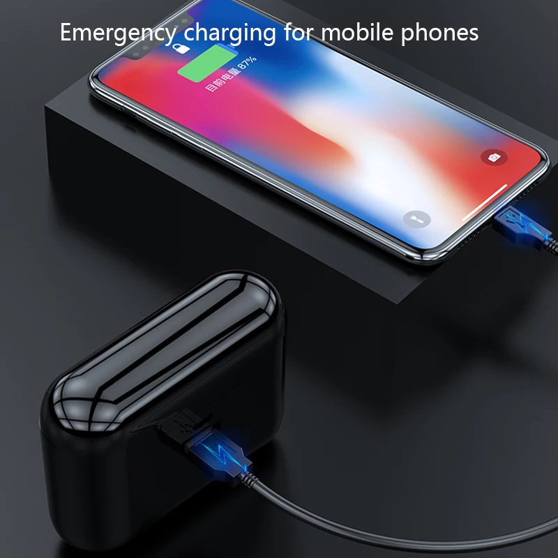 Мини TWS 5,0 Bluetooth 8D стерео наушники беспроводные наушники IPX7 водонепроницаемые наушники спортивные наушники с 2600 мАч power Bank