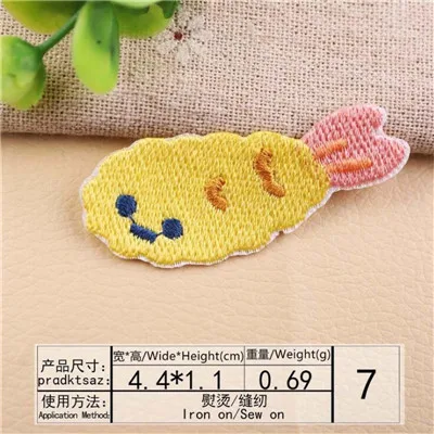 10PCS TYPE G 10 шт./партия милые суши патчи Одежда Вышивка Железо На Аппликации для сумок платье одежда Дешевые патчи аппликация на одежду - Цвет: 10PCS TYPE G