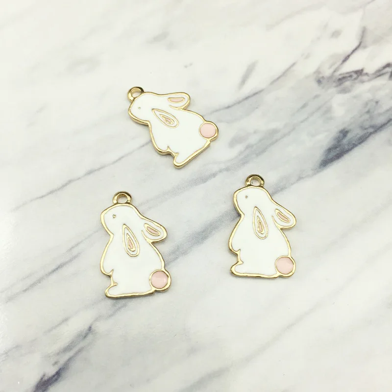 10 шт. металлические эмалевые подвески для девушки из кроличьей лисы и Алисы