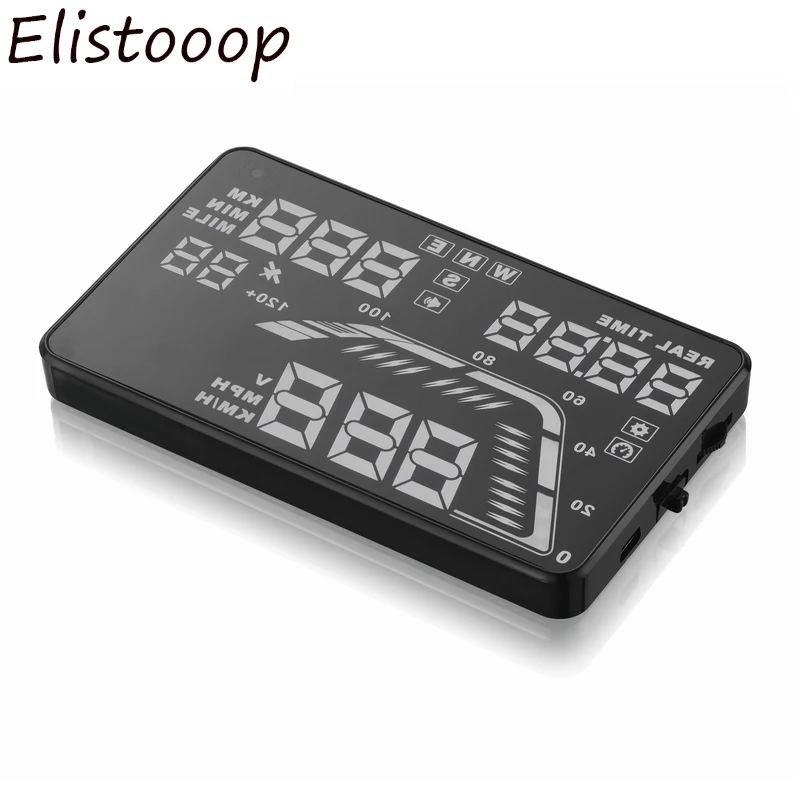 Elistooop Q7 5 дюйма автомобильный проектор дисплей на голову GPS Hud автоматический