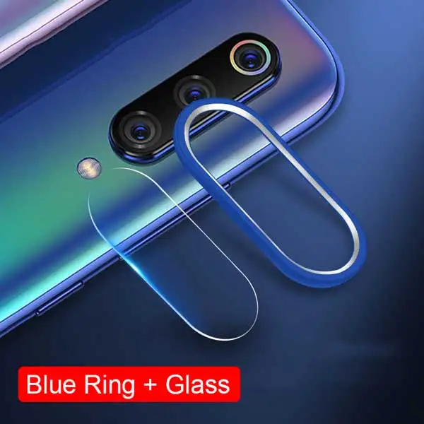 glass blue ring Пленка из закаленного стекла для Redmi Note 7 Pro+ кольцо для объектива камеры для Xiaomi Mi 9 Mi9 SE чехол для камеры защитная пленка - Цвет: glass blue ring