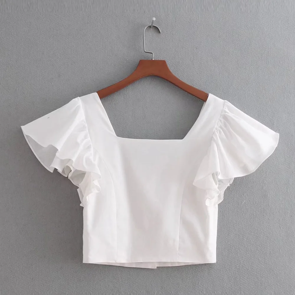 LTD1198054 Новые однотонные льняные хлопковые футболки женские короткие топы базовые