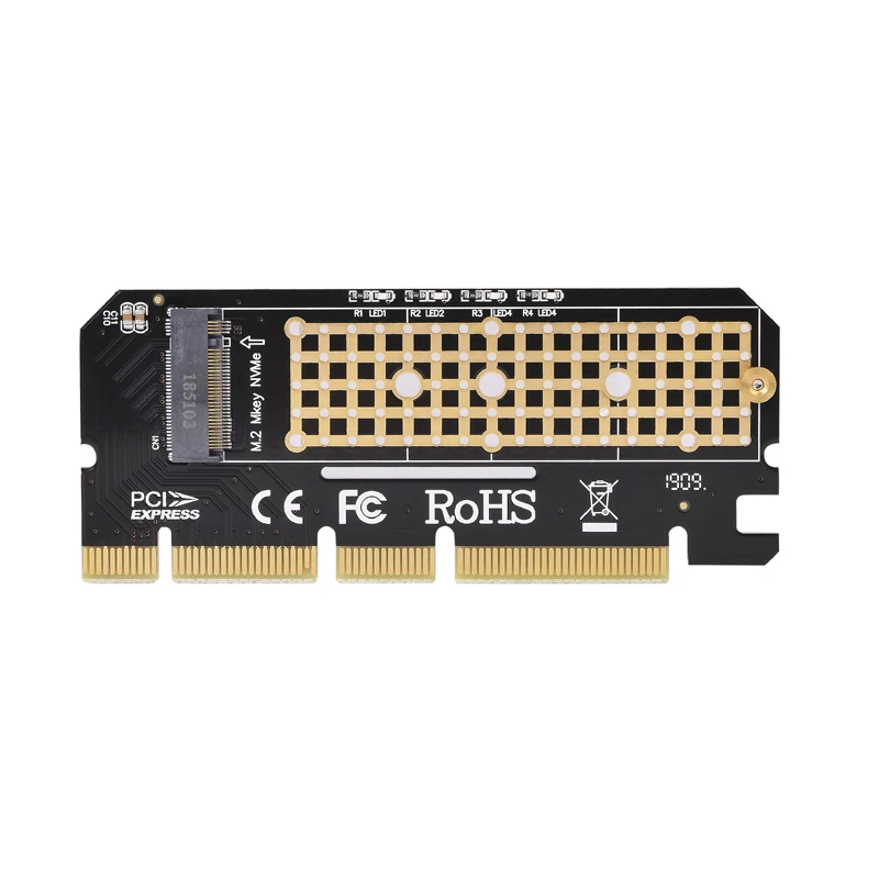 Адаптер расширения PCIE для M2 светодиодный адаптер M.2 NVMe SSD NGFF PCI Express 3 0 X4 X8 X16|Платы