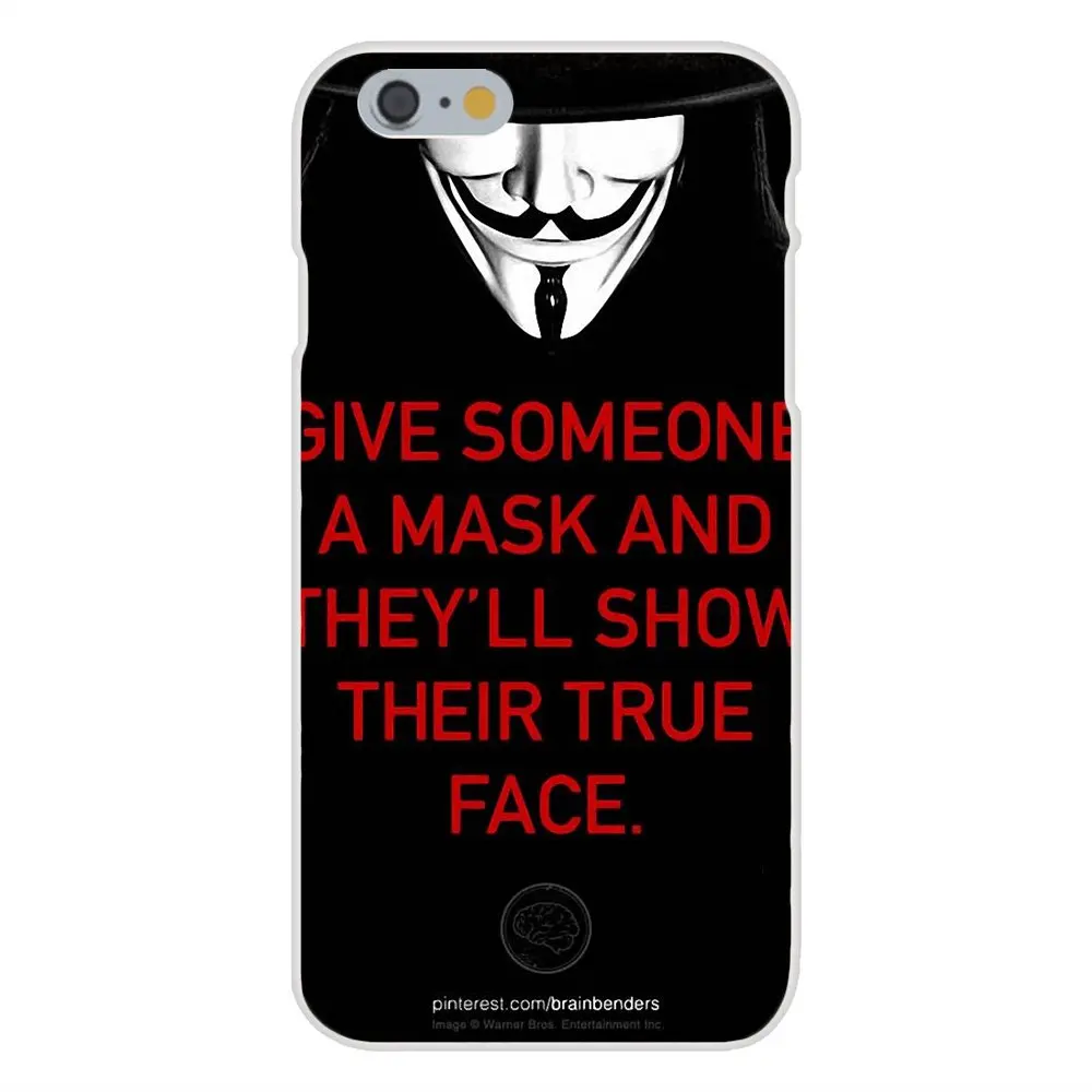 Anonymous Mask For Apple iPhone X XS Max XR 4 4S 5 5C 5S SE 6 6S 7 8 Plus Soft Retail New Fashion | Мобильные телефоны и