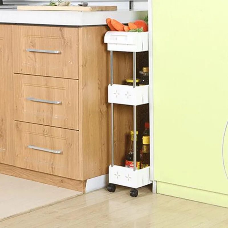 Портативный кухонный стеллаж для хранения MOM'S тонкая скользящая башня
