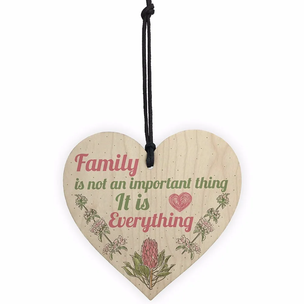 Meijiafei family It Is Everthing деревянный висячий сердце семья сестра Nan MuM табличка любовь