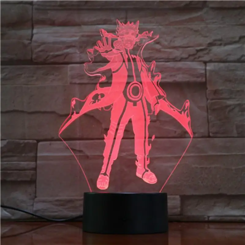 8 Hokage Наруто фигурка Usb 3d светодиодный ночной Светильник Gaara сенсорный датчик декоративный светильник s для мальчиков Детский подарок kakahi настольная лампа прикроватная - Испускаемый цвет: 8
