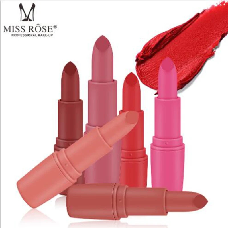 MISS ROSE brick красный пулевидный колпачок матовый устойчивый цвет водонепроницаемая