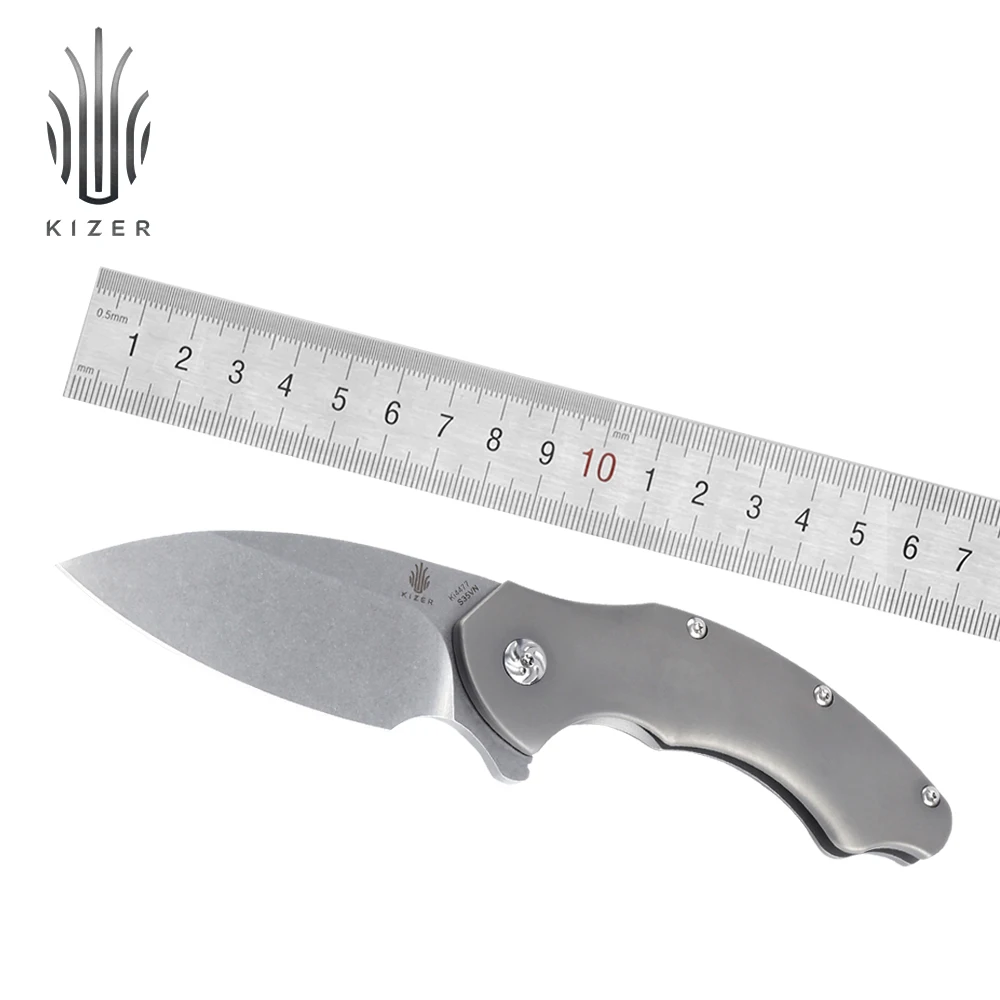 Охотничий нож KI4477 kiizer титановый karambit высокое качество s35vn Флиппер для улицы