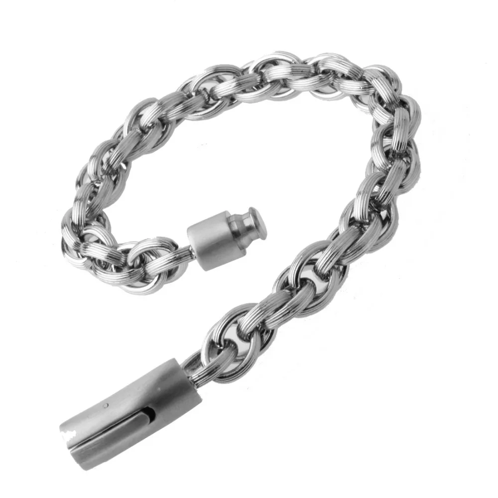 

Never Fades Hotsale 316L Stainless Steel Silver Color Rolo Oval Chain Link Men's Bracelet Wristband Punk Jewelry 8.66"*10mm 50G