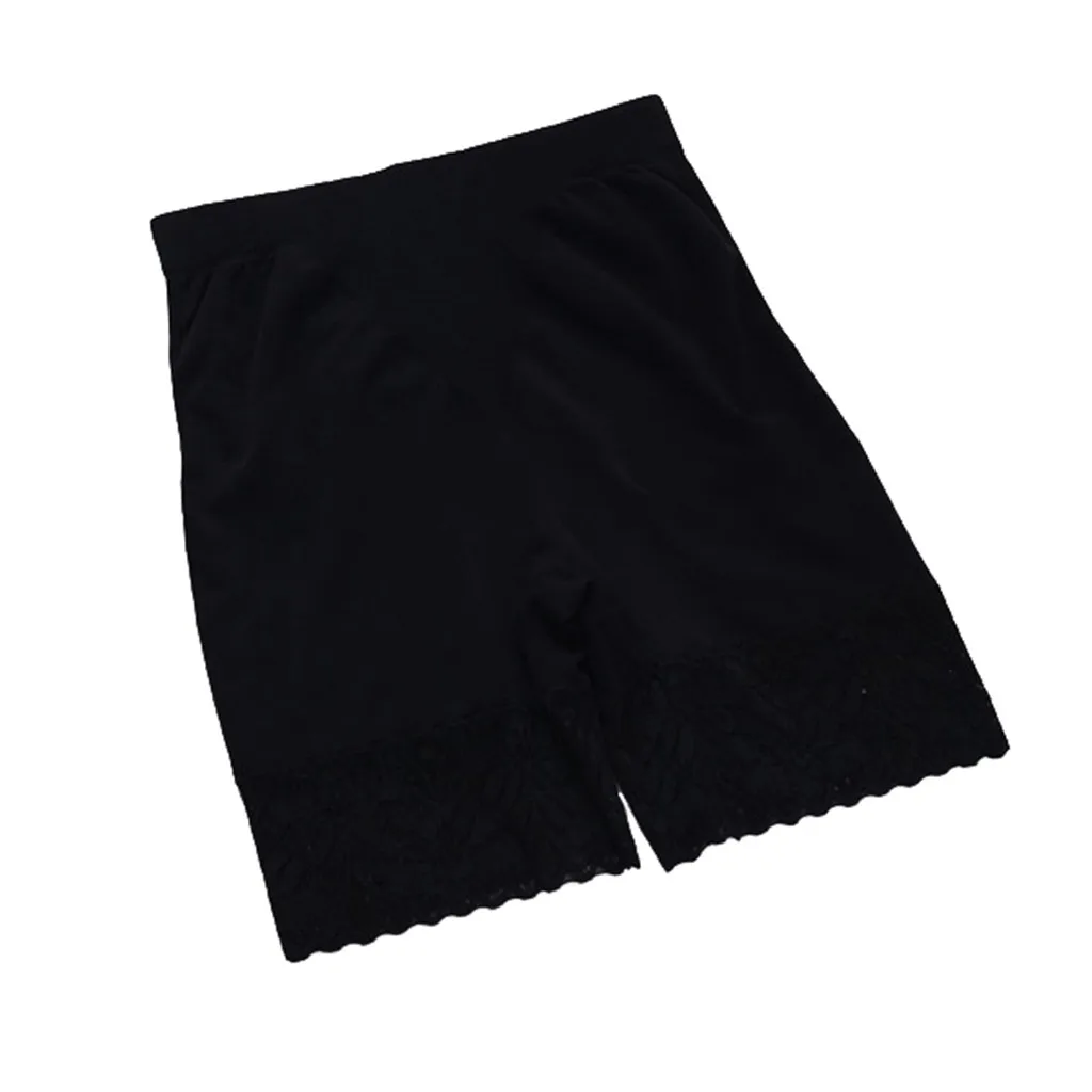 Black Lace 28cm Long Safety Shorts Under Skirt Leggings Safety Pants shorty shorty dentelle Lace Underpants Elastic Band mutande donna - Цвет: Black