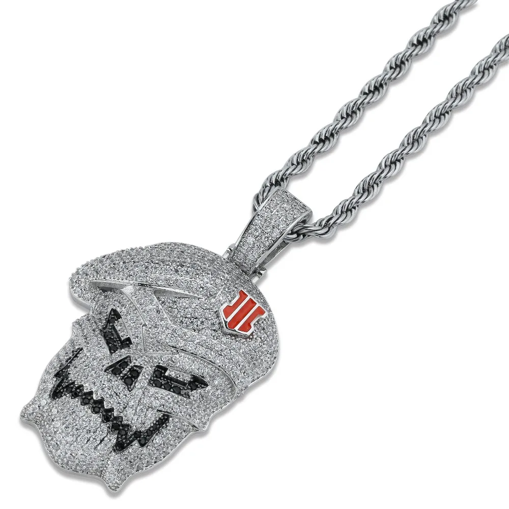 TOPGRILLZ персонализированные черные ОПС кулон ожерелье мужчины Iced Out хип хоп/панк золотые подвески серебряного цвета Цепочка-украшение подарки