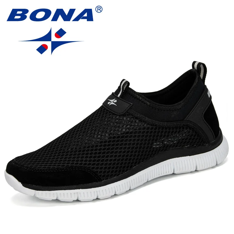 BONA New Style Men Breathable Comfortable Fashion Sneakers Wear-Resistant Lightweight Man Causal Shoes Zapatos Hombre Male |