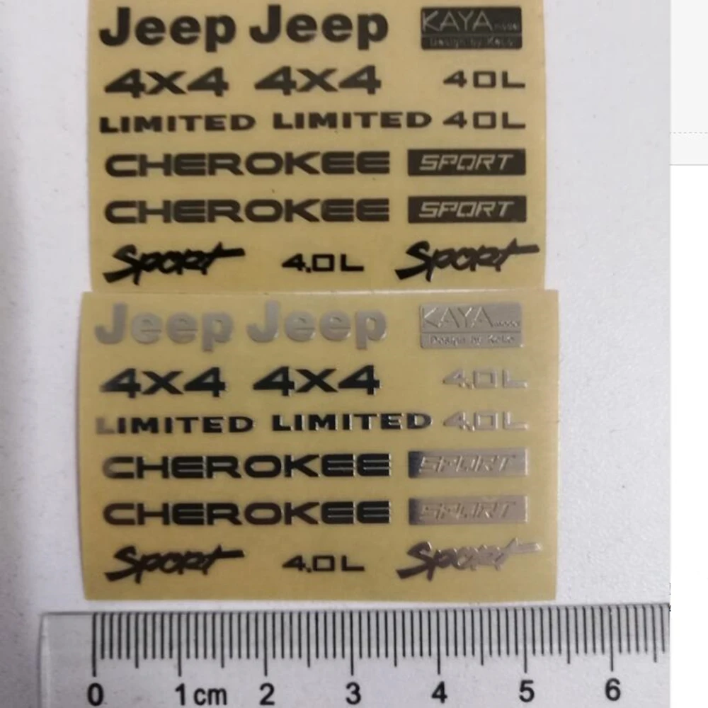 Радиоуправляемая наклейка с логотипом автомобиля для 1/10 AXIAL SCX10 ii JEEP CHEROKEE 90046 4.0L