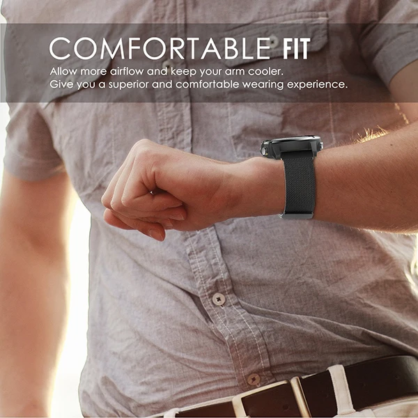 26 мм быстро и легко подходит Миланский ремешок для наручных часов Garmin Fenix 5X/5X Plus/Redmi 3/3 HR Нержавеющая сталь ремешок для наручных часов магнит Ремешок Браслет