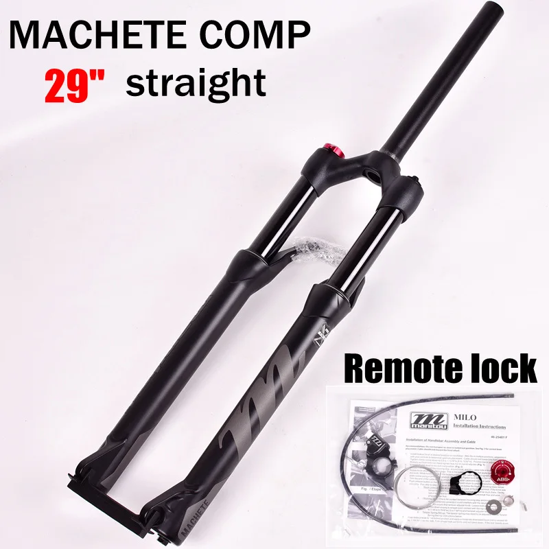 29 Remote Straight Велосипедная вилка Manitou Machete COMP, велосипедная подвеска, горный велосипед MTB, воздушная вилка 27,5 дюймов, 29er, ручной пульт дистанционного управления, 100*9 мм - Цвет: 29 Remote Straight