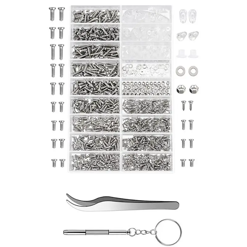Набор для ремонта очков портативный 1000 шт.|Наборы гаек и болтов| |