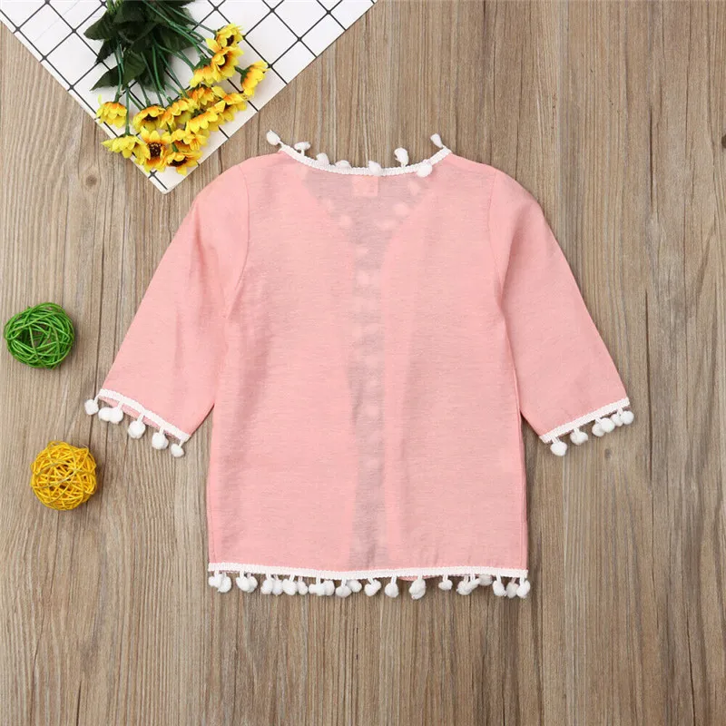 Пальто для новорожденных девочек накидка с кисточками маленьких пляжная одежда