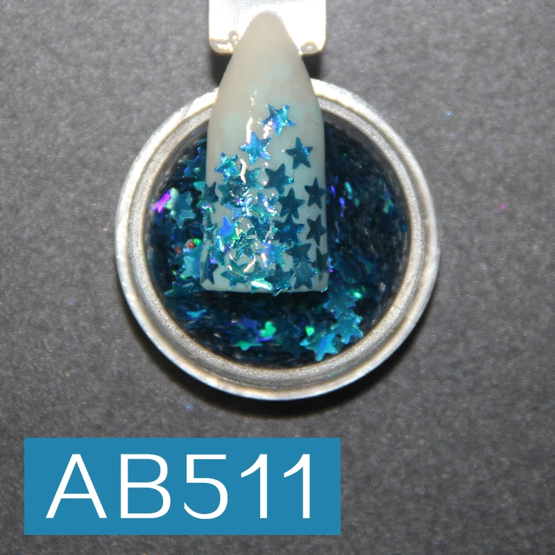 AB511 Блестящий хамелеоновый Блестки для ногтей, сверкающая втирка, блестящий Блестящий переливающийся дизайн ногтей - Цвет: AB511