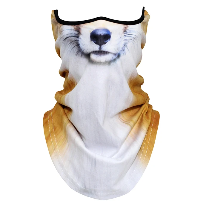 Мода 3D Собака Кошка Животное шеи Gaiter Половина лица маска зимняя теплая крышка шеи труба лицо Щит Флисовая бандана шарф для женщин и мужчин - Цвет: MBC-08
