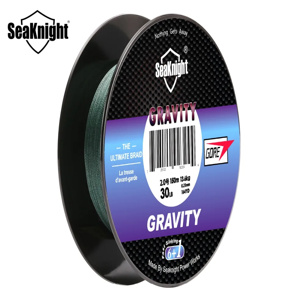 Новинка SeaKnight GRAVITY 7 прядей 150 м флюоровая рыболовная леска 6 + 1 GTX Тонущая плетеная