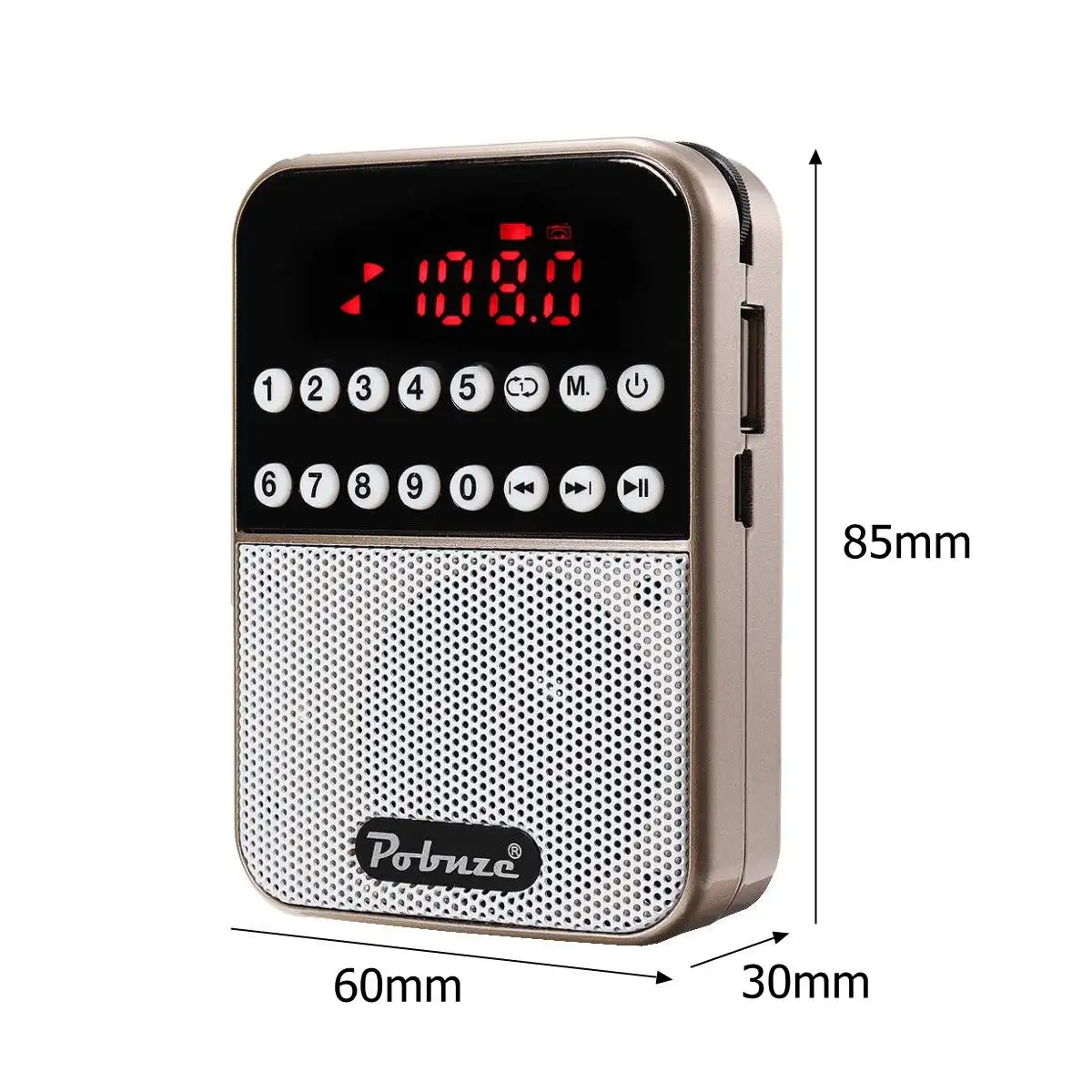 Мини Портативный lcd Цифровой FM Музыкальный радиоплеер динамик TF карта Mp3 динамик плеер USB