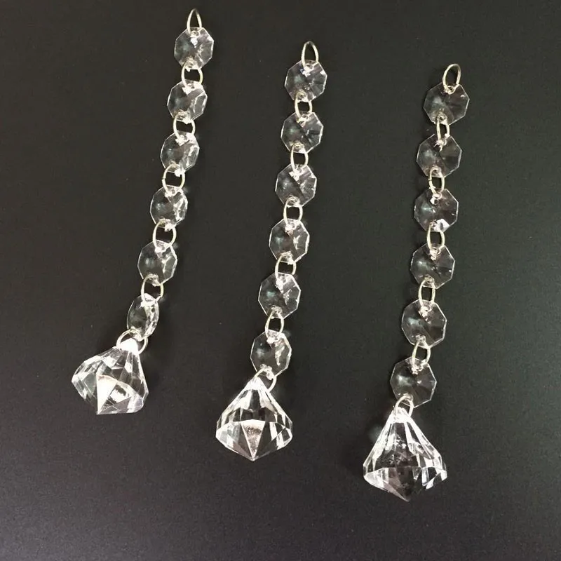 12 шт. акриловый кристалл прозрачный бисер гирлянда восьмиугольная бисерная