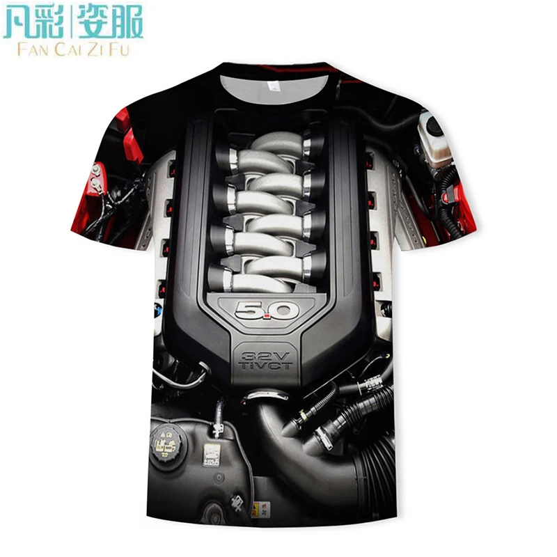 Повседневная мужская футболка с 3D принтом летняя короткими рукавами и круглым