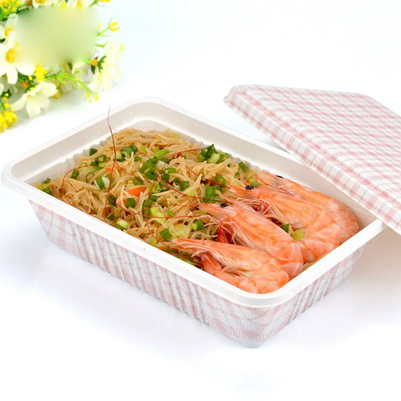 Деревянные зерна Дизайн Одноразовые пищевые контейнеры упаковочные коробки для