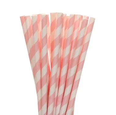 Pink Stripe 25 шт./лот, фольгированные золотые, розовые бумажные соломинки для детей, декоративные вечерние товары для дня рождения, свадьбы, праздника, Микки, Минни Маус, кекс, флаг - Цвет: Pink Stripe