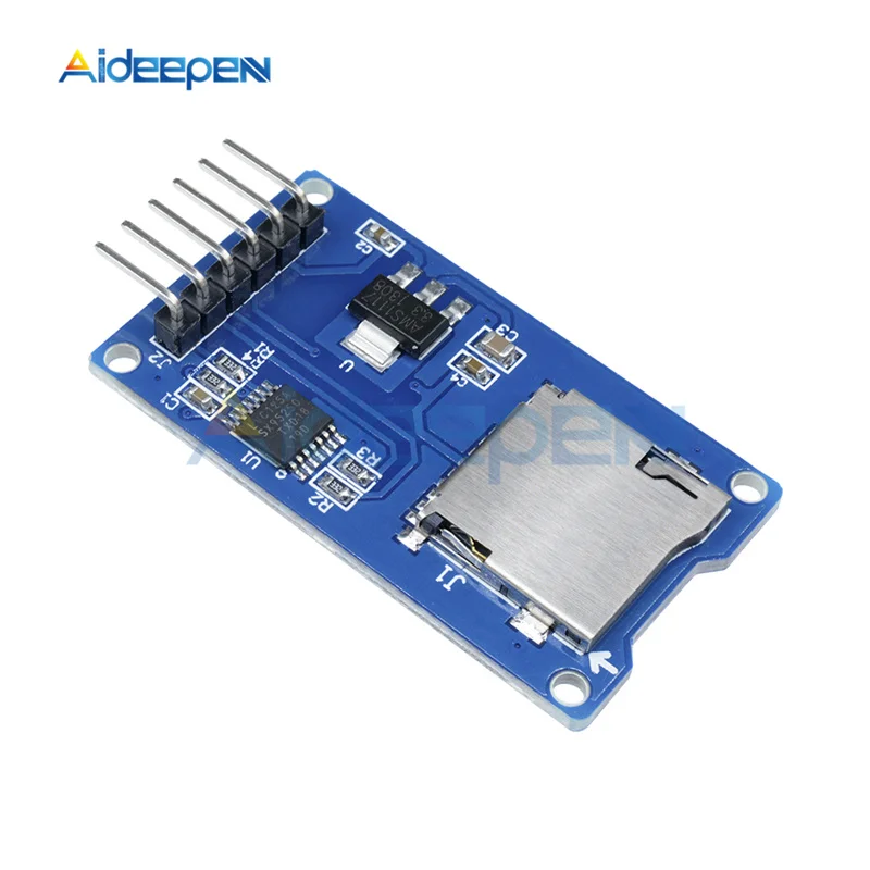 Модуль Micro SD TF Card плата для чтения карт расширения памяти интерфейсы SPI с
