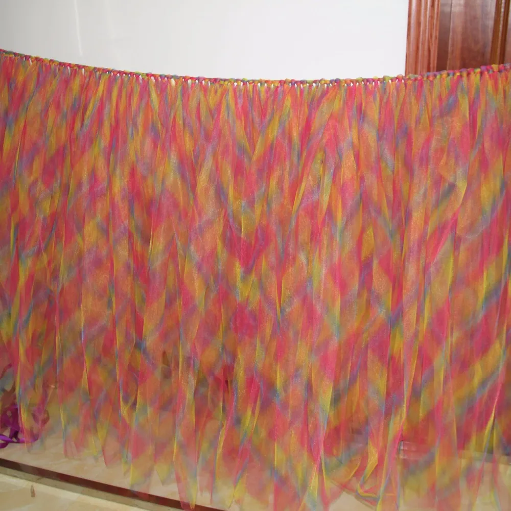 Тюлевая ткань 6 дюймов радужная блестящая катушка 15 см в ширину для