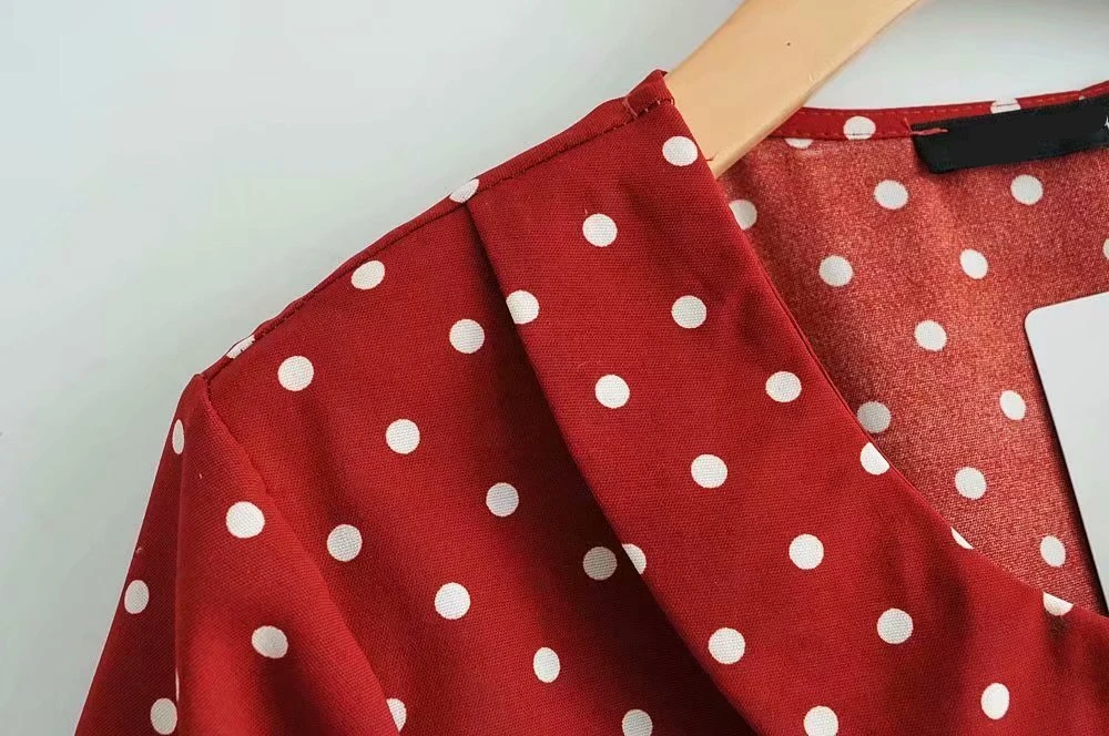 Self-portrait sukienka 2019 women's summer fresh fashion lace dress ladies polka dot lapel Vestidos | Женская одежда