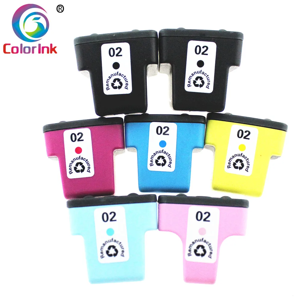 Чернильный картридж ColorInk 7PK для HP 02XL C6150/C6180/C7150 /C7180/D7145/D7160/D7300/D7345/D7360 чернила