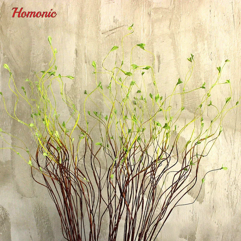 6 шт./партия Зеленые искусственные растения цветочные ремесла курчавая ива с