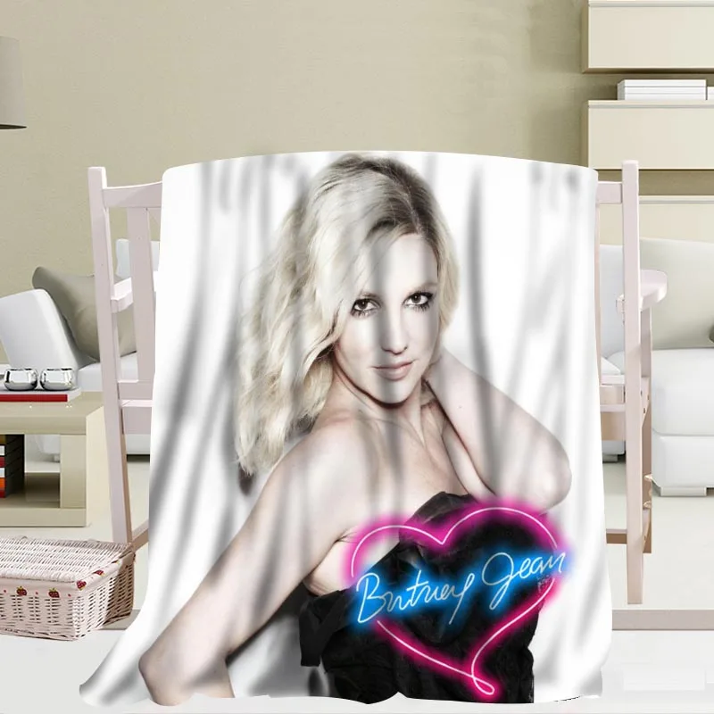 Blanket Пользовательские Britney Спирс одеяло s Путешествия Диван коралловый флис тканевые одеяла мягкий пушистый теплый диван кровать плед большой размер - Цвет: Blanket