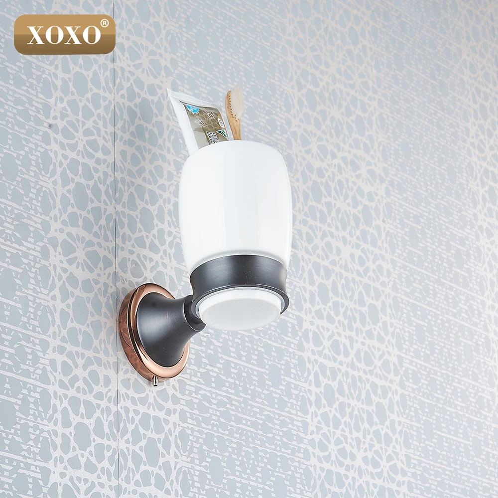XOXOFree доставка медный фарфор держатели для чашек и стаканов латунь двойного