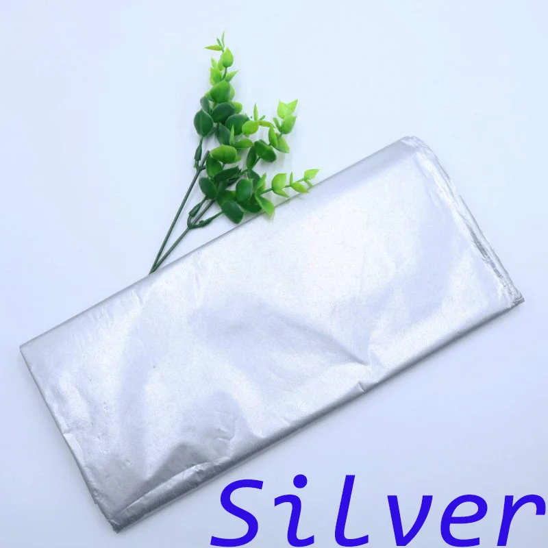 Silver 10 шт./пакет 50x66 см подарочная упаковка ремесло папиросной бумаги цветок оберточной бумаги рулона бумаги вина рубашка Обувь Одежда упаковочная упаковка - Цвет: Silver