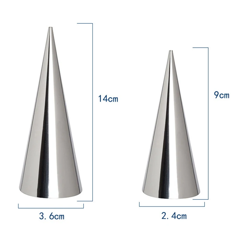 Конусные роликовые формы 5 шт./лот из нержавеющей стали для спирали Круассанов