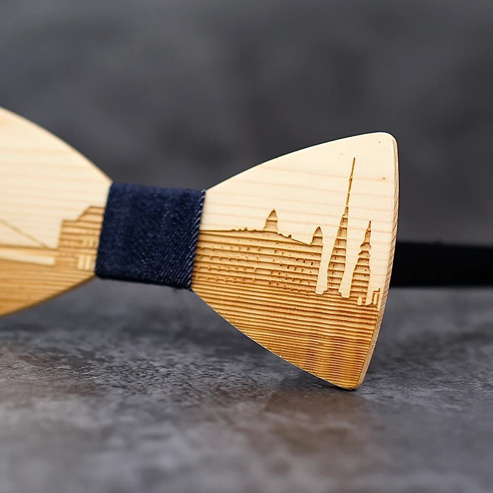 Свадебный галстук бабочка деревянная для мужчин костюм рубашка аксессуары