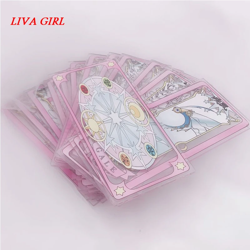 LIVA девушка аниме карточка captor cardcaptor sakura KINOMOTO SAKURA clow card прозрачные карты