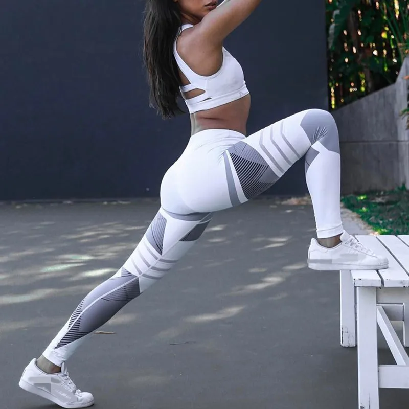FGHGF Фитнес Для женщин Йога штаны новый принт плотные леггинсы Athleisure спортивной