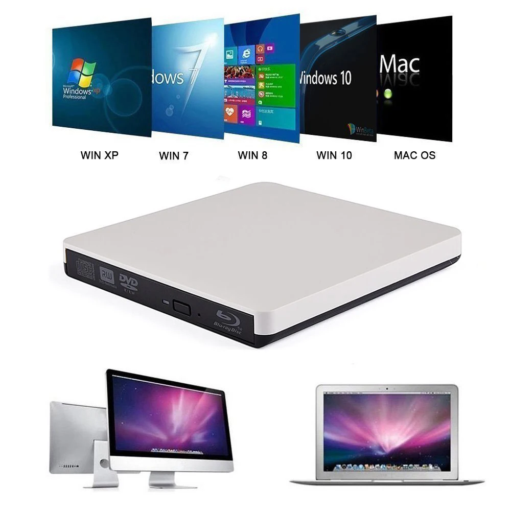 Внешний привод USB 3 0 Bluray устройство для записи дисков и DVD с оптическим приводом