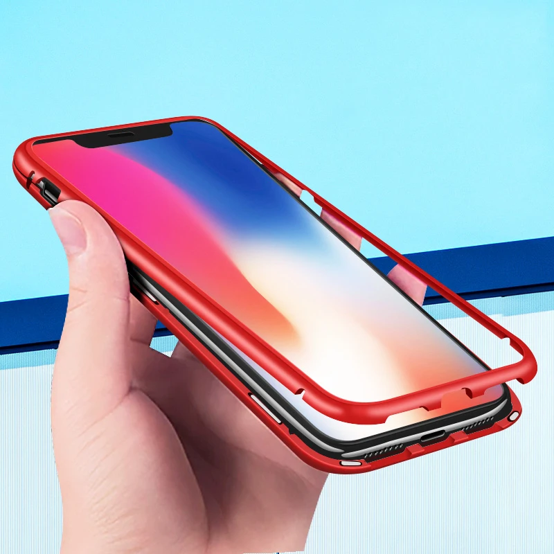 Чехол Suntaiho с магнитной адсорбцией для samsung S9 чехол Note 9 S7 Edge закаленное стекло
