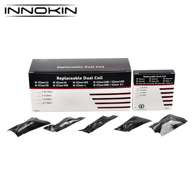 10 шт. оригинальный Innokin iclear 16B клиромайзер с Двойной спиралью головки Iclear16D