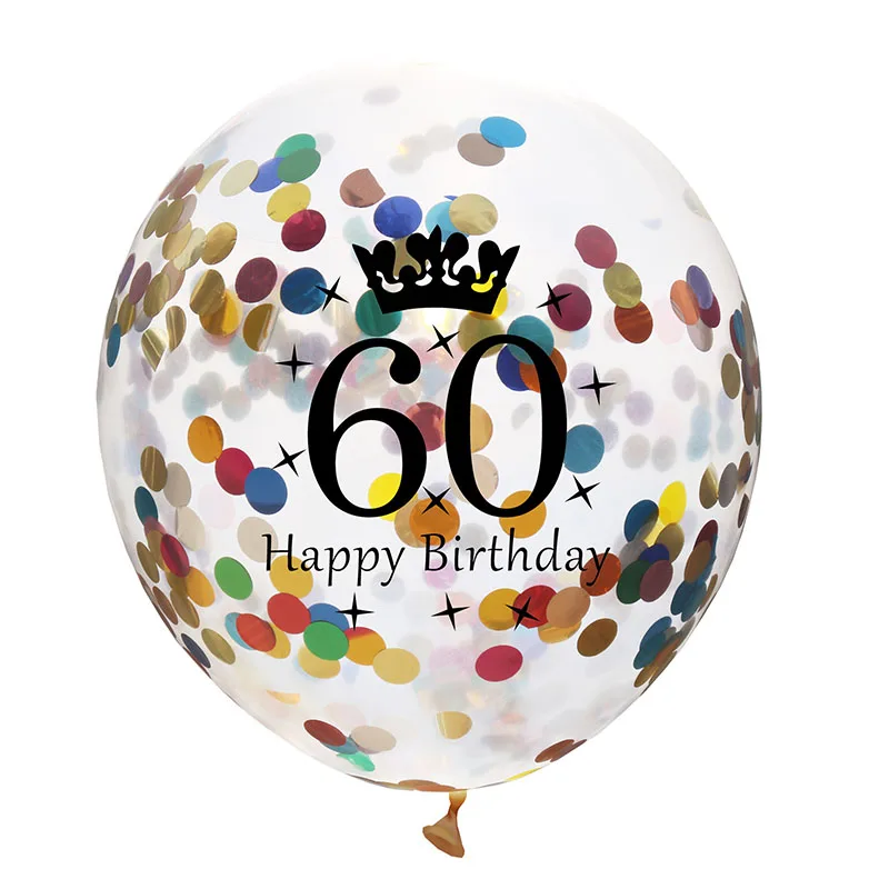 multicolor 60 5 шт. воздушные шары с днем рождения, шары с цифрами 30 40 50 60 латексные воздушные шары для украшения свадьбы, юбилея, товары для дня рождения - Цвет: multicolor 60