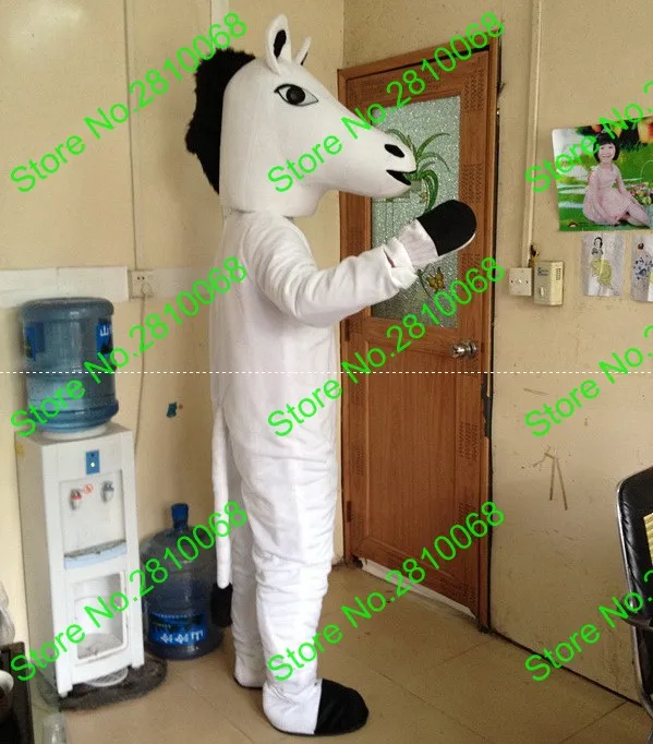 Syflyno Can be washed with water EVA Material White Horse Mascot Costumes Movie props show cartoon Apparel Cosplay 470 | Тематическая