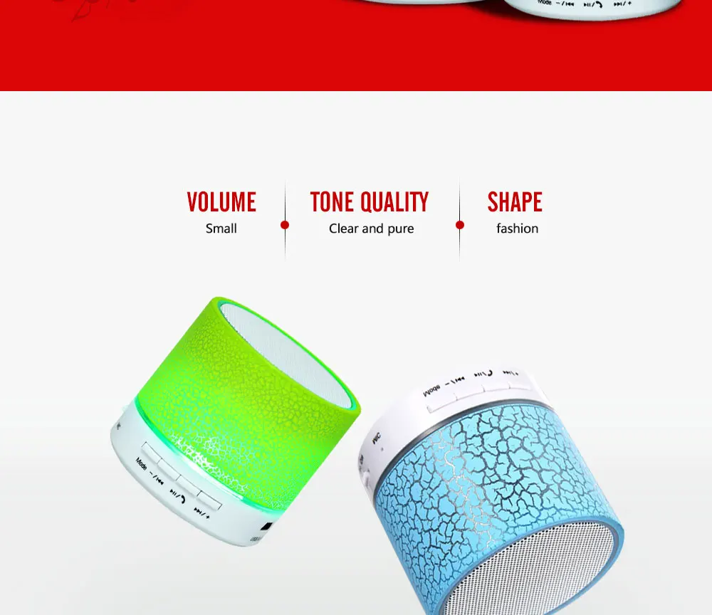 Ssdfly A9 Мини беспроводной Bluetooth динамик светодиодный Hands Free TF USB динамик s портативный сабвуфер 3,5 мм MP3 аудио стерео музыкальный плеер