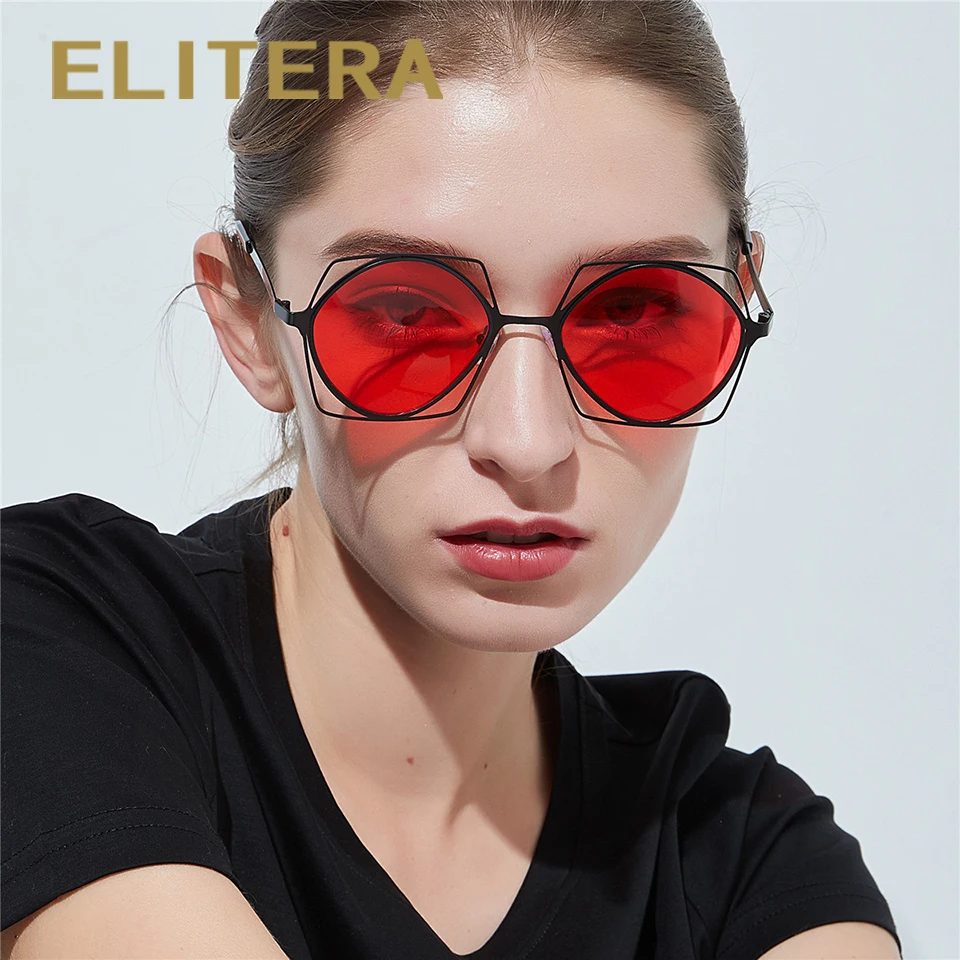 ELITERA брендовые модные двойные обода металлические оправа квадратные очки