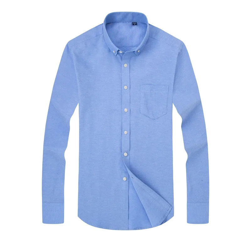 Большие размеры 6XL летние мужские оксфордские рубашки рубашка с длинными